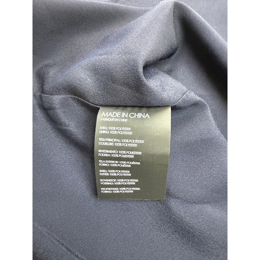 Club Monaco Navy Blue Deep V-Neck Cross Back Sleeveless Shirt XSmall NEW - Picture 5 of 8